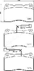 Japanparts PA-0207AF - Bremžu uzliku kompl., Disku bremzes adetalas.lv