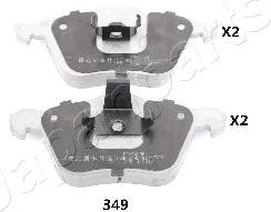 Japanparts PA-349AF - Bremžu uzliku kompl., Disku bremzes adetalas.lv