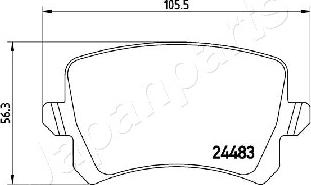 Japanparts PP-0904AF - Bremžu uzliku kompl., Disku bremzes adetalas.lv