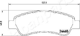 Japanparts PP-0610AF - Bremžu uzliku kompl., Disku bremzes adetalas.lv