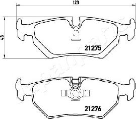 Japanparts PP-0314AF - Bremžu uzliku kompl., Disku bremzes adetalas.lv