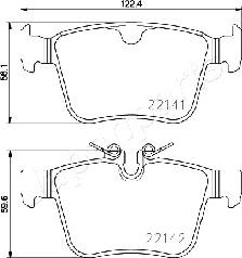 Japanparts PP-0313AF - Bremžu uzliku kompl., Disku bremzes adetalas.lv