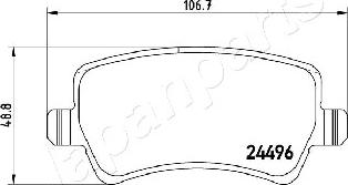 Japanparts PP-0321AF - Bremžu uzliku kompl., Disku bremzes adetalas.lv