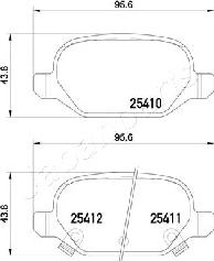 Japanparts PP-0214AF - Bremžu uzliku kompl., Disku bremzes adetalas.lv