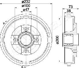 Japanparts TA-0401 - Bremžu trumulis adetalas.lv