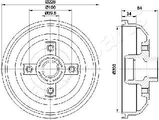 Japanparts TA-0407 - Bremžu trumulis adetalas.lv