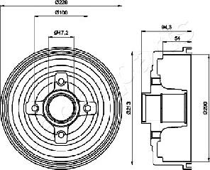 Japanparts TA-0412 - Bremžu trumulis adetalas.lv