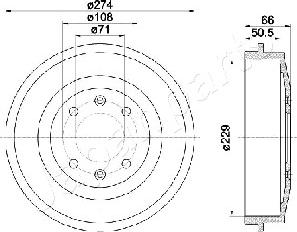 Japanparts TA-0600 - Bremžu trumulis adetalas.lv