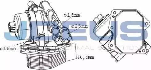 Jdeus 412M37 - Eļļas radiators, Motoreļļa adetalas.lv