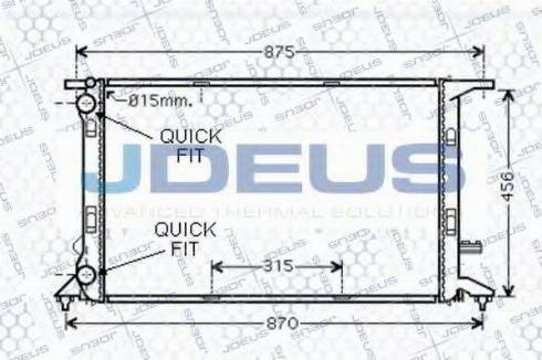 Jdeus 001M23 - Radiators, Motora dzesēšanas sistēma adetalas.lv