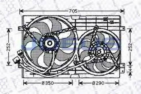 Jdeus EV010190 - Ventilators, Gaisa kond. sistēmas kondensators adetalas.lv