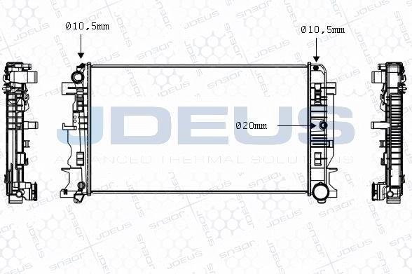 Jdeus M-0170830 - Radiators, Motora dzesēšanas sistēma adetalas.lv