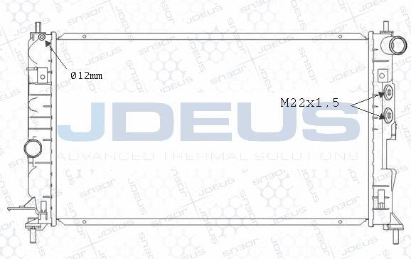 Jdeus M-0200681 - Radiators, Motora dzesēšanas sistēma adetalas.lv