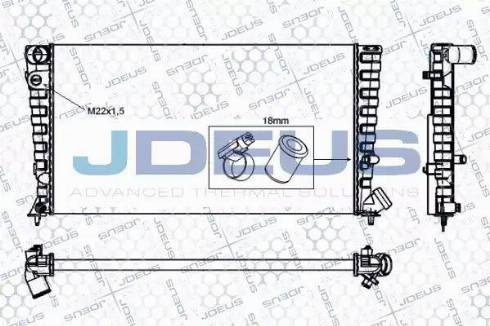 Jdeus RA0070210 - Radiators, Motora dzesēšanas sistēma adetalas.lv