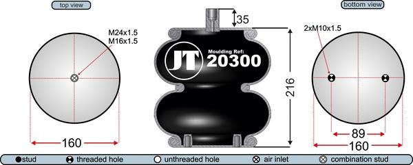 Juratek JAB20304 - Pneimoatsperes spilvens, Pneimopiekare adetalas.lv