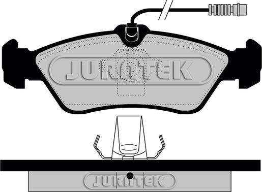 Juratek JCP1045 - Bremžu uzliku kompl., Disku bremzes adetalas.lv