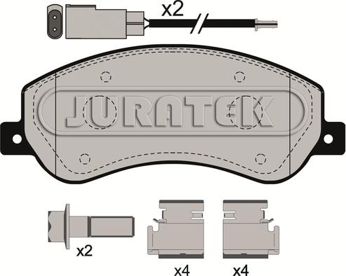 Juratek JCP112 - Bremžu uzliku kompl., Disku bremzes adetalas.lv