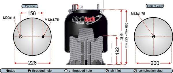 Juratek RML75260CP9 - Pneimoatsperes spilvens, Pneimopiekare adetalas.lv