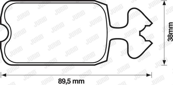 Jurid 571210D - Bremžu uzliku kompl., Disku bremzes adetalas.lv