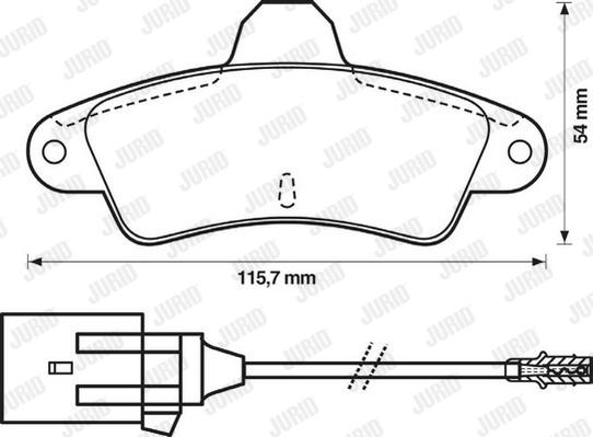 Jurid 571755D - Bremžu uzliku kompl., Disku bremzes adetalas.lv