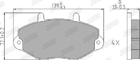 Jurid 573951J - Bremžu uzliku kompl., Disku bremzes adetalas.lv