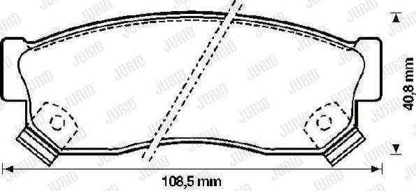 Jurid 572207J - Bremžu uzliku kompl., Disku bremzes adetalas.lv