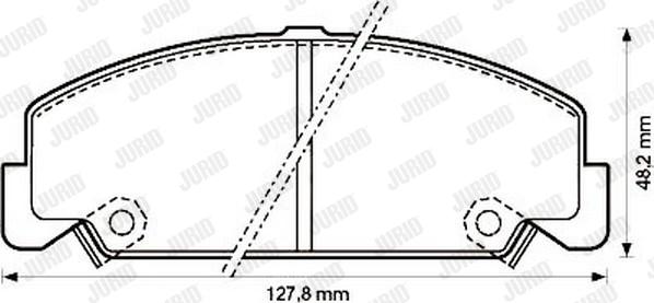 Jurid 572286J - Bremžu uzliku kompl., Disku bremzes adetalas.lv