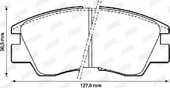 Jurid 572280J - Bremžu uzliku kompl., Disku bremzes adetalas.lv