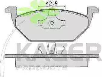 Kager 35-0048 - Bremžu uzliku kompl., Disku bremzes adetalas.lv