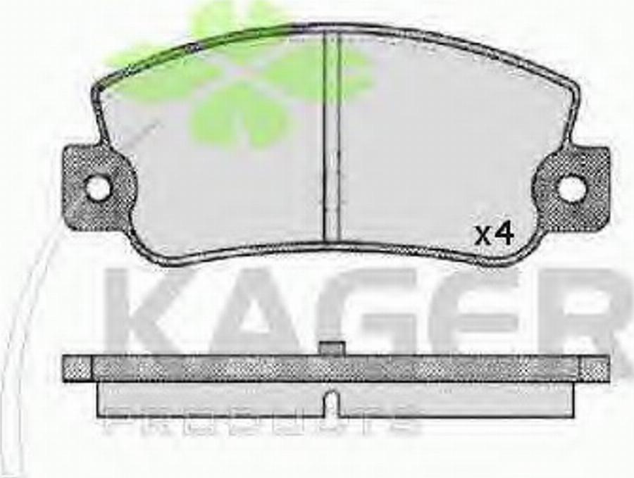 Kager 35-0146 - Bremžu uzliku kompl., Disku bremzes adetalas.lv