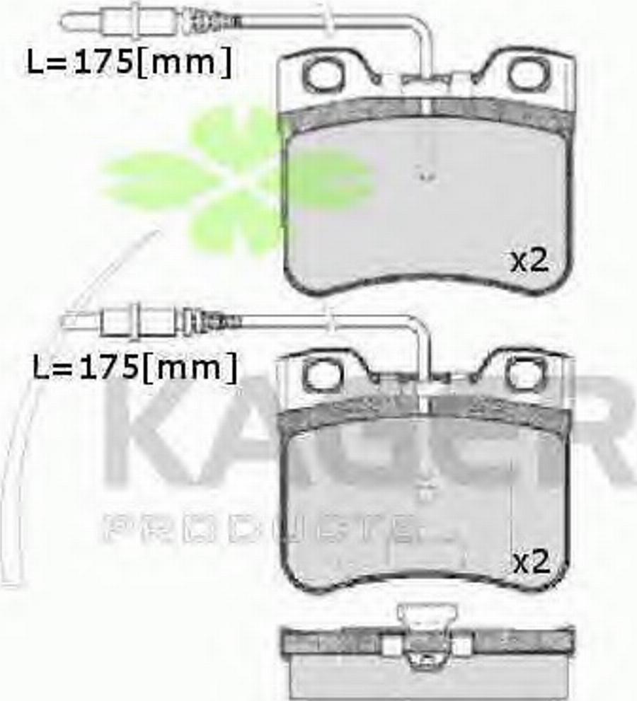 Kager 35-0154 - Bremžu uzliku kompl., Disku bremzes adetalas.lv