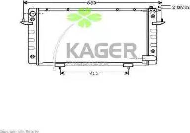 Kager 313011 - Radiators, Motora dzesēšanas sistēma adetalas.lv