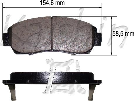 Kaishin FK5153 - Bremžu uzliku kompl., Disku bremzes adetalas.lv