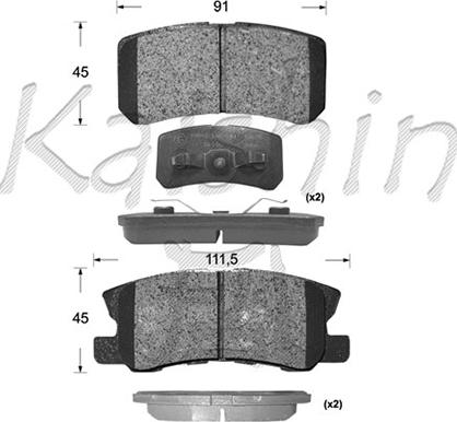 Kaishin FK6106 - Bremžu uzliku kompl., Disku bremzes adetalas.lv