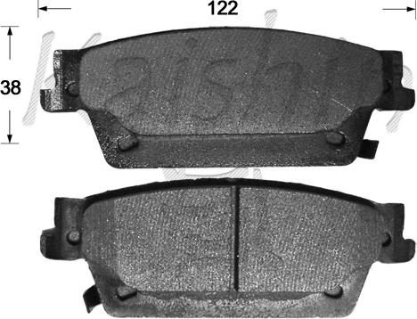 Kaishin FK10143 - Bremžu uzliku kompl., Disku bremzes adetalas.lv