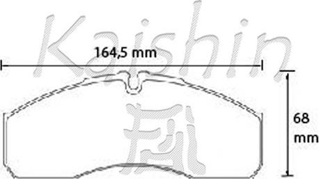 Kaishin FK1321 - Bremžu uzliku kompl., Disku bremzes adetalas.lv