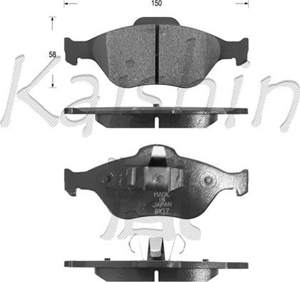 Kaishin FK3120 - Bremžu uzliku kompl., Disku bremzes adetalas.lv