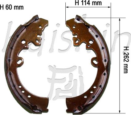 Kaishin K2395 - Bremžu loku komplekts adetalas.lv