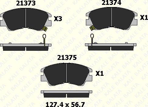 KALE 21373 165 05 - Bremžu uzliku kompl., Disku bremzes adetalas.lv