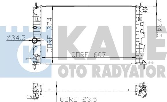 KALE OTO RADYATÖR 136200 - Radiators, Motora dzesēšanas sistēma adetalas.lv