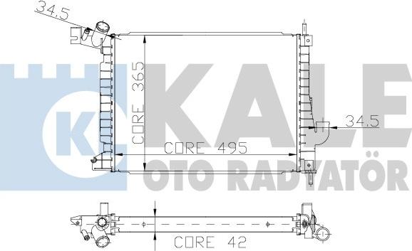 KALE OTO RADYATÖR 179800 - Radiators, Motora dzesēšanas sistēma adetalas.lv