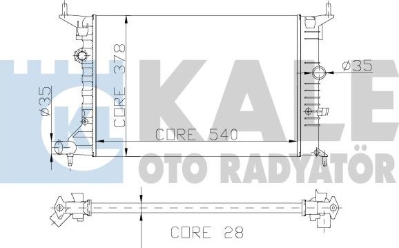 KALE OTO RADYATÖR 177200 - Radiators, Motora dzesēšanas sistēma adetalas.lv