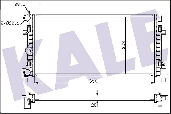 KALE OTO RADYATÖR 345835 - Radiators, Motora dzesēšanas sistēma adetalas.lv