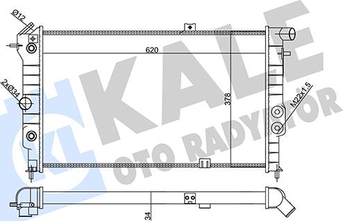 KALE OTO RADYATÖR 356860 - Radiators, Motora dzesēšanas sistēma adetalas.lv