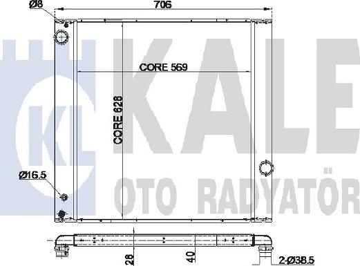 KALE OTO RADYATÖR 350900 - Radiators, Motora dzesēšanas sistēma adetalas.lv