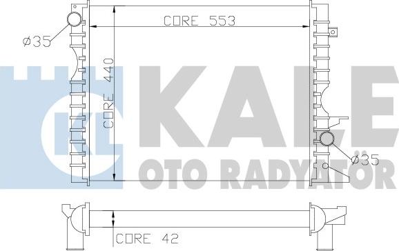 KALE OTO RADYATÖR 350600 - Radiators, Motora dzesēšanas sistēma adetalas.lv