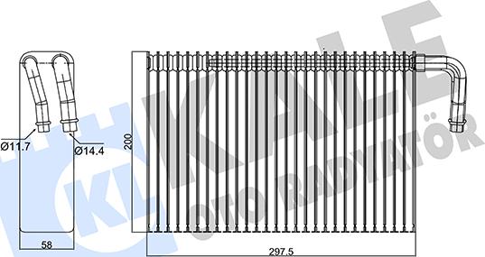 KALE OTO RADYATÖR 350105 - Iztvaikotājs, Gaisa kondicionēšanas sistēma adetalas.lv