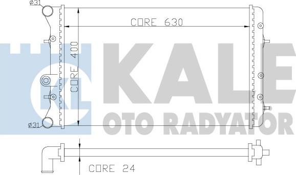 KALE OTO RADYATÖR 353800 - Radiators, Motora dzesēšanas sistēma adetalas.lv