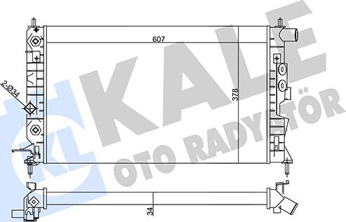 KALE OTO RADYATÖR 357040 - Radiators, Motora dzesēšanas sistēma adetalas.lv