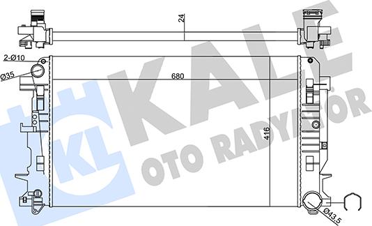 KALE OTO RADYATÖR 357035 - Radiators, Motora dzesēšanas sistēma adetalas.lv